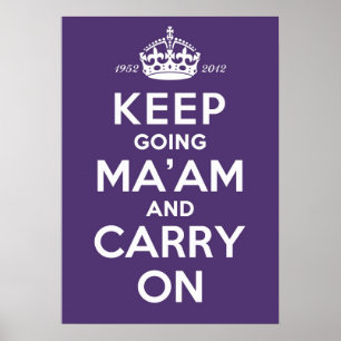 Pôster Mantenha o jubileu de diamante da senhora A2