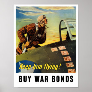 Poster Mantenha-o vôo! Compre ligações de guerra