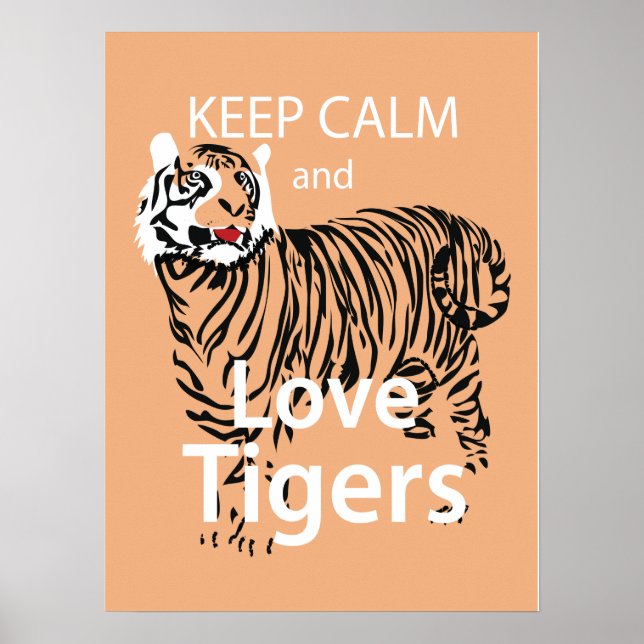 Poster Mantenha os Tigres Calmos e de Amor (Frente)
