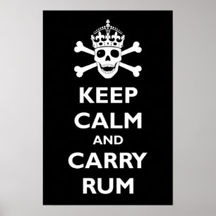 Poster Mantenha rum calmo e do carregar