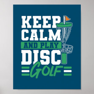 Poster Mantenha-Se Calmo E Jogue O Golf De Golfe Em Disco