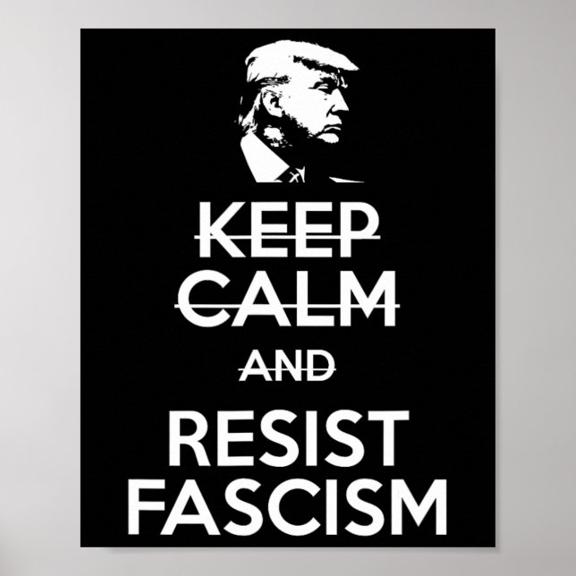Poster Mantenha-Se Calmo E Resistir Ao Teto Anti-Trump Do (Frente)