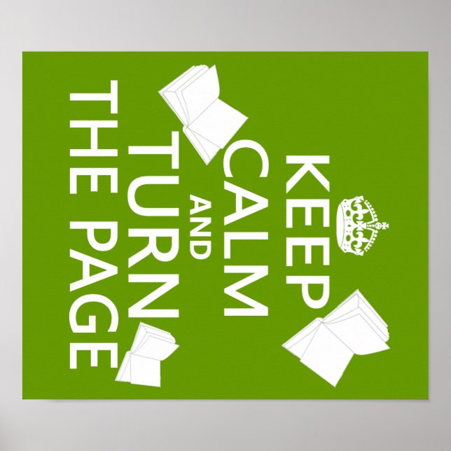Poster Mantenha-Se Calmo E Vire A Página (Frente)