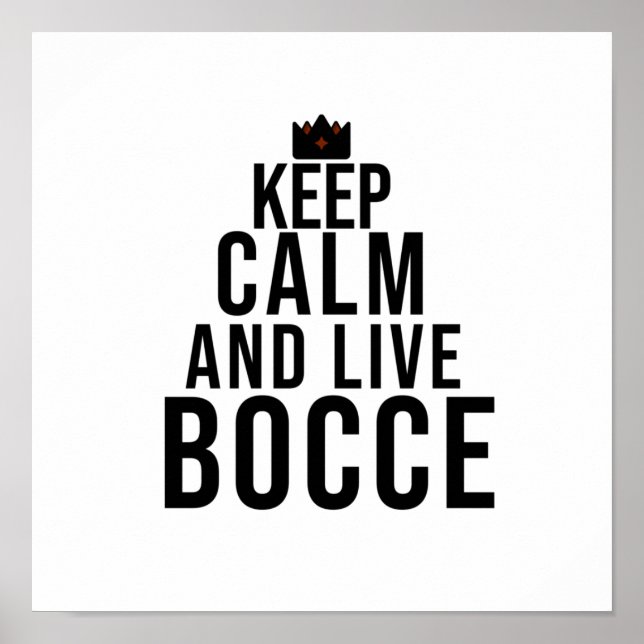 Poster mantenha-se calmo e viva o BOCCE (Frente)