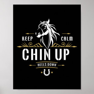 Poster Mantenha-Se Calmo Para Cima Cai Cantos Para Baixo