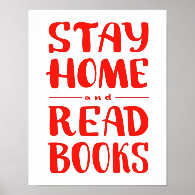 Poster Mantenha-se em casa e leia livros (Frente)