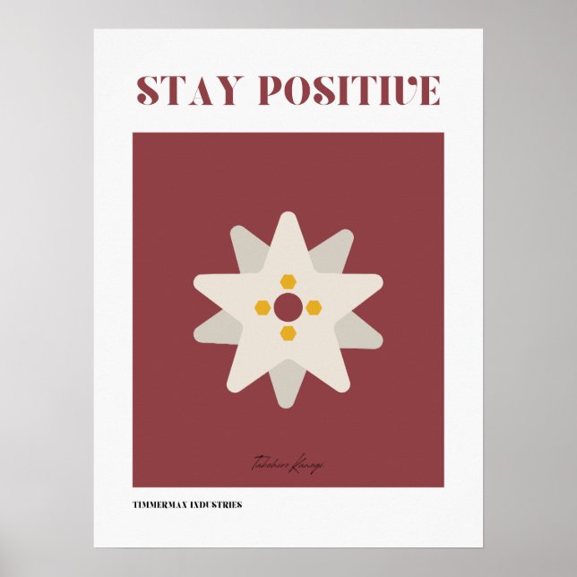 Poster Mantenha-se positivo (Frente)