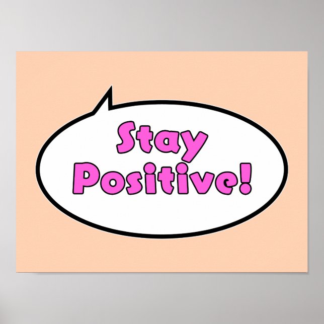 Poster Mantenha-se Positivo! (Frente)