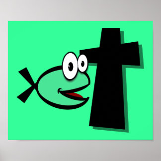 Pôster Mantenha seus olhos na cruz