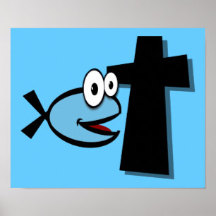 Pôster Mantenha seus olhos na cruz