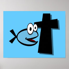 Pôster Mantenha seus olhos na cruz