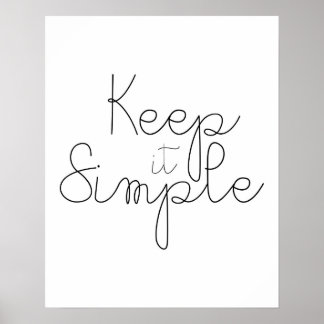 Poster Mantenha Simples