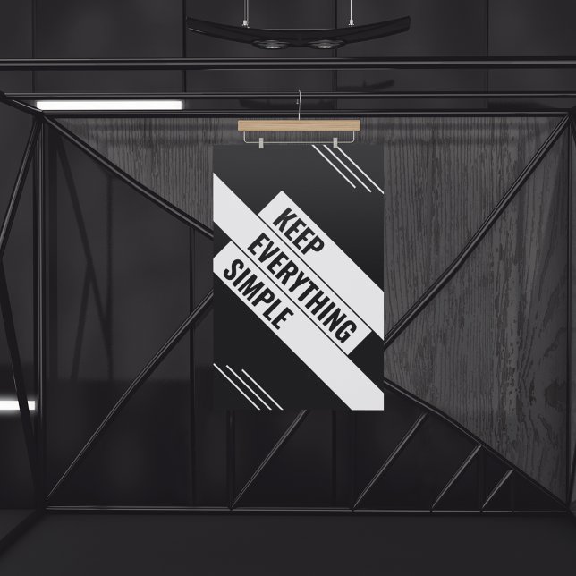 Poster Mantenha Simples (Keep Everything Simple Typography)
