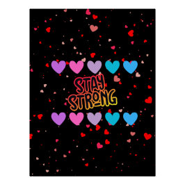 Pôster Mantenha uma forte tipografia