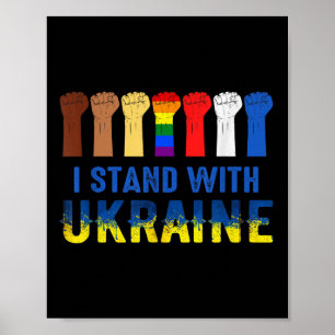 Poster Mantenho-Me Com A Ucrânia Anti-Putin Para A Guerra