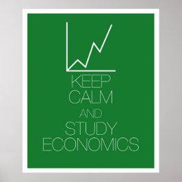 Poster Manter a calma e estudar economia