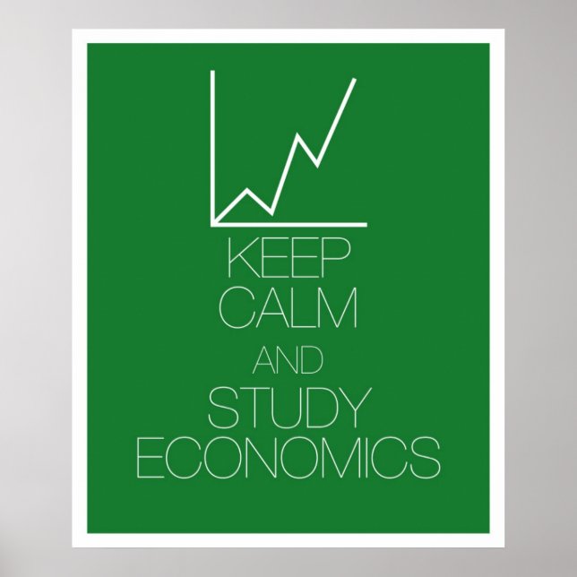 Poster Manter a calma e estudar economia (Frente)