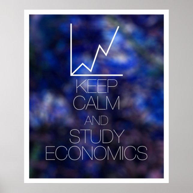 Poster Manter a calma e estudar economia (Frente)