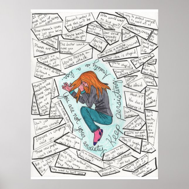 Pôster Manter a Persistência (Ansiedade) 18x24 (Frente)