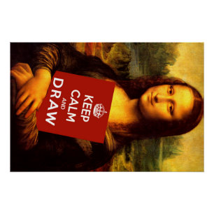 Pôster Manter Calma E Desenhar