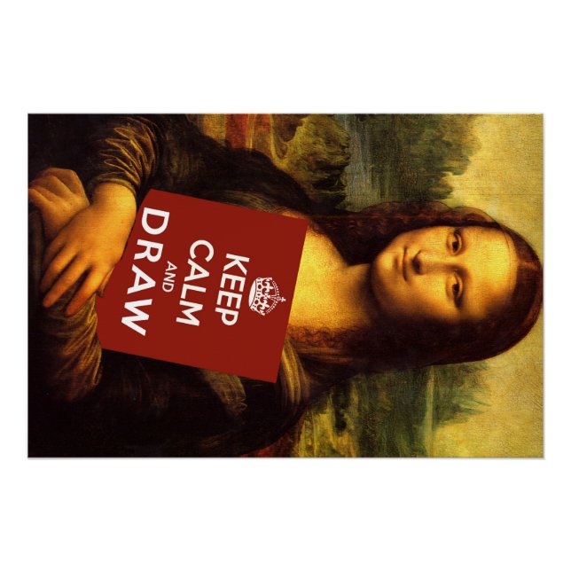 Pôster Manter Calma E Desenhar (Frente)