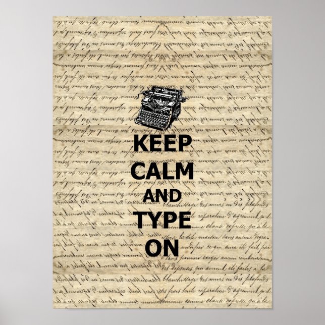 Poster Manter calma e digitar (Frente)