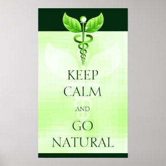 Pôster Manter Calma E Ir Para O Caduco Verde De Terapia N