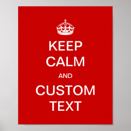 Poster Manter calma e personalizar-me totalmente personal