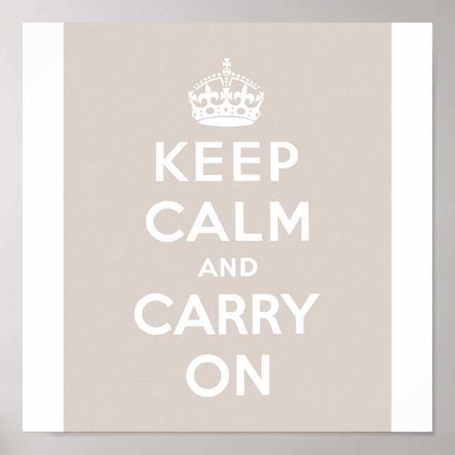 Poster Manter Calmo e Carregar no topo (Frente)