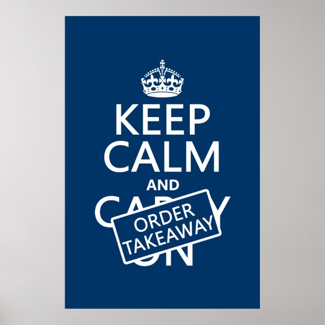 Poster Manter Calmo e Ordem em Deslocação (em qualquer co (Frente)