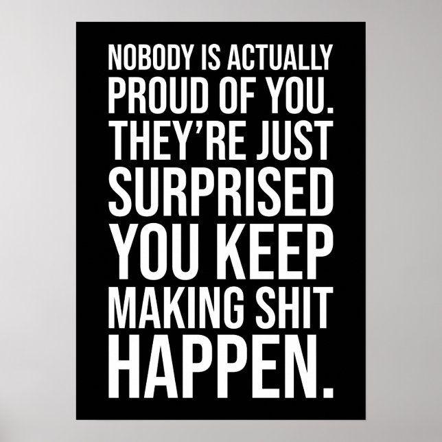 Poster Manter Fazer Acontecendo - Motivacional (Frente)