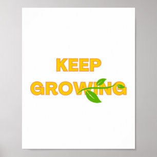 Poster Manter o design de texto em crescimento com uma vi