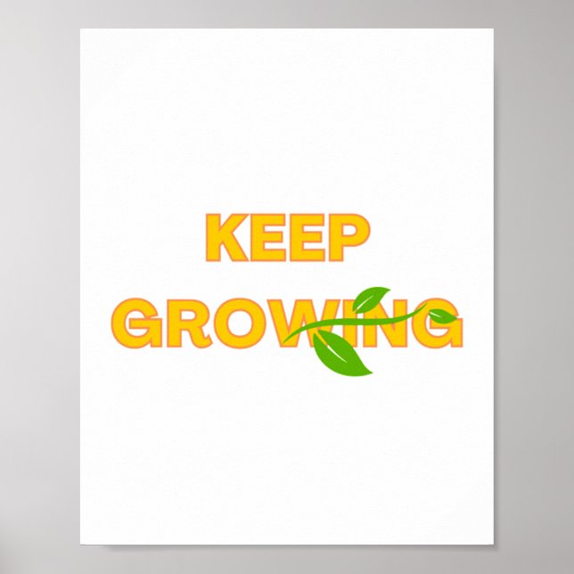 Poster Manter o design de texto em crescimento com uma vi (Frente)