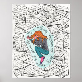 Poster Manter Persistente (Ansiedade) 11x14