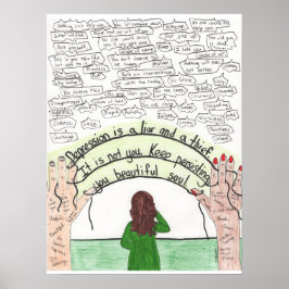 Poster Manter persistente (depressão) 18x24