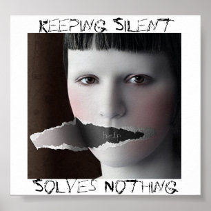 Poster Manter-se silencioso, não resolve nada