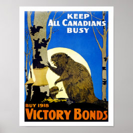 Pôster Manter Todos os Canadianos Ocupados
