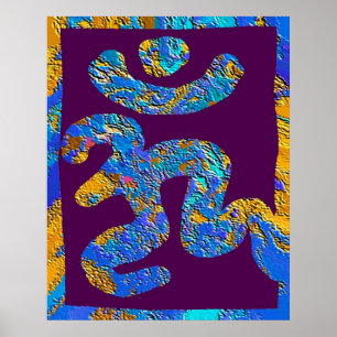 Poster MANTRA de OM - para a paz