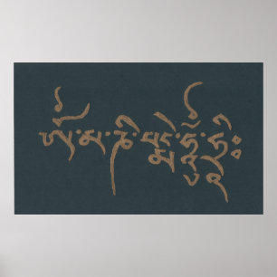 Poster Mantra OM MANI PADME HUNG HRI