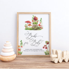 Poster Manuais de Cogumelo Selvagem de Aquarela para Post