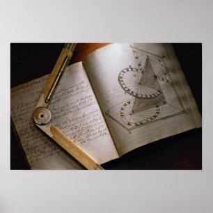 Poster Manual e régua do cálculo do arquiteto do