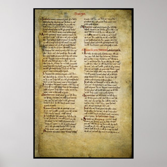 Poster Manuscrito - Canonaria de Westminster, Old Middles (Frente)