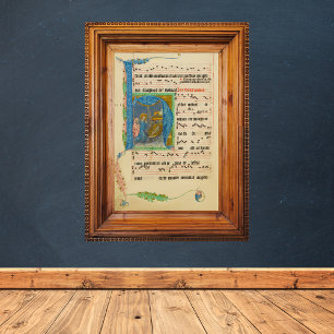 Poster Manuscrito de Natal Gana-Cante Medieval