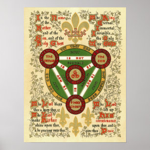 Poster Manuscrito iluminado da trindade santamente