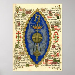 Pôster Manuscrito iluminado para a ascensão