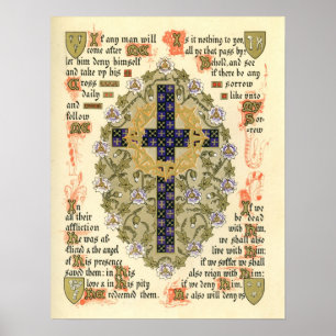 Poster Manuscrito iluminado para Septuagesima e Lent