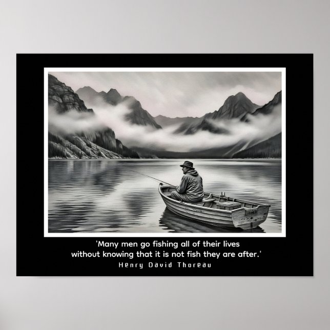 Poster  'Many men go fishing all of their lives  (Frente)