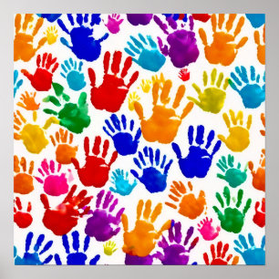 Poster Mão ColoridaImpressão