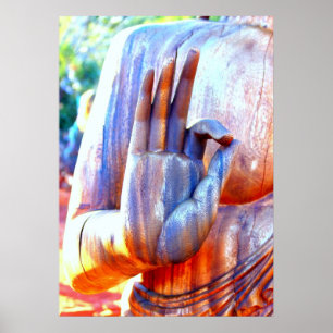 Pôster Mão de Buddha no mudra Um-Aprovado