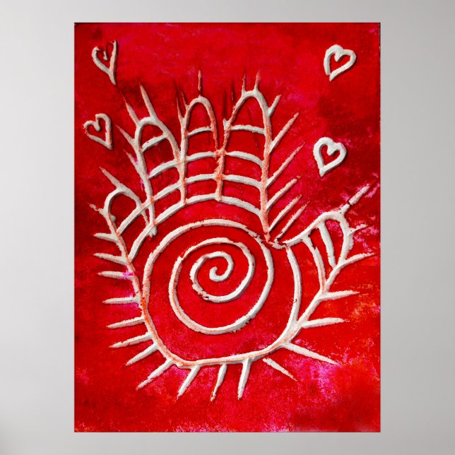 Poster Mão de Fátima - Curando Mãos com Amor (Frente)